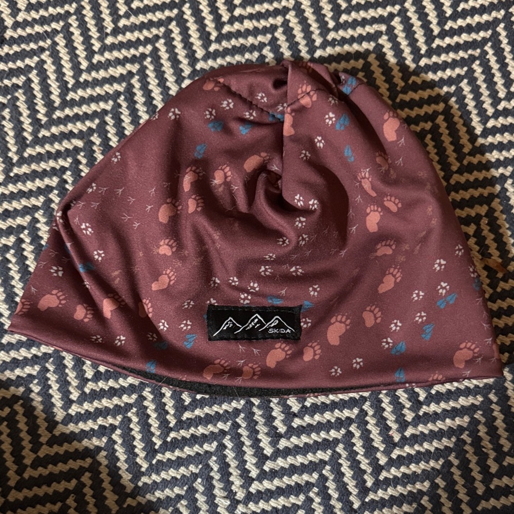 Skida Kids' Maroon Patterned Beanie